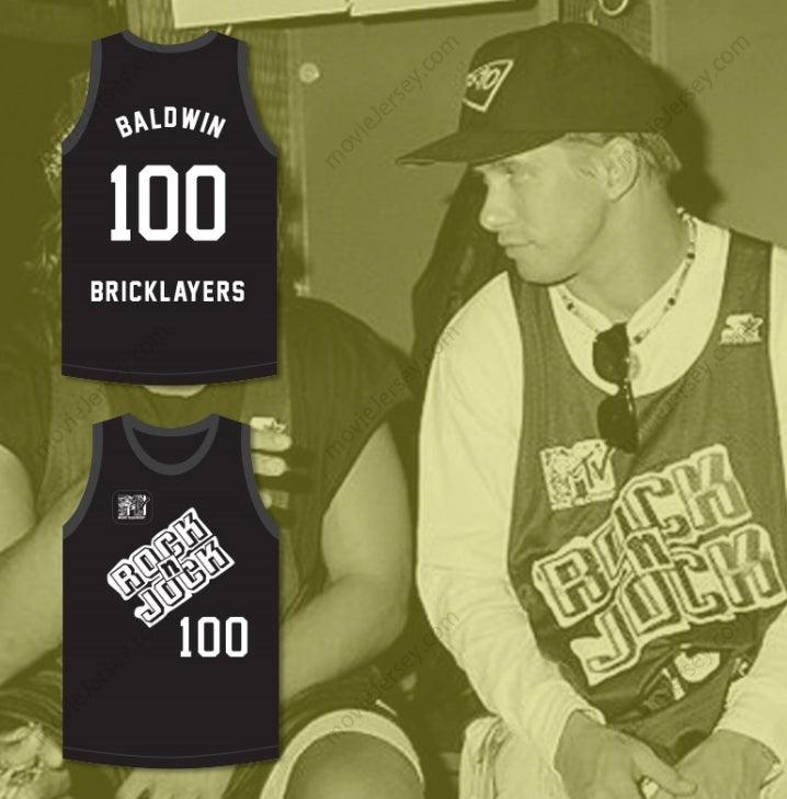 PERSONALIZA Cualquier Nombre Número STEPHEN BALDWIN 100 JERSEY BALONCESTO ALBAÑILES 3ER ANUAL ROCK N' JOCK B-BALL JAM 1993 Costura Superior S-6XL