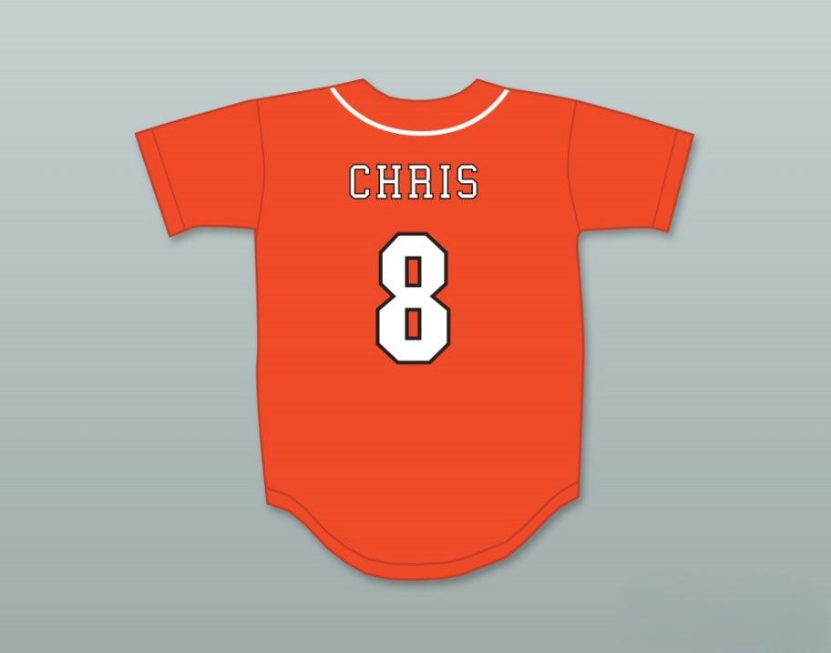 Personalizado Cualquier Nombre Número CHRIS PONTIUS 8 GOLONDRINAS JUGAR BÉISBOL NARANJA CAMISETA DE BÉISBOL Parte Superior Cosida S-6XL