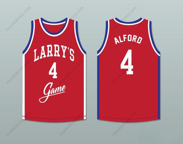 PERSONALIZA CUALQUIER Nombre Número STEVE ALFORD 4 CAMISETA DE BALONCESTO ROJA DE LARRY'S GAME 1988 EVENTO BENÉFICO Costuras Superiores S-6XL