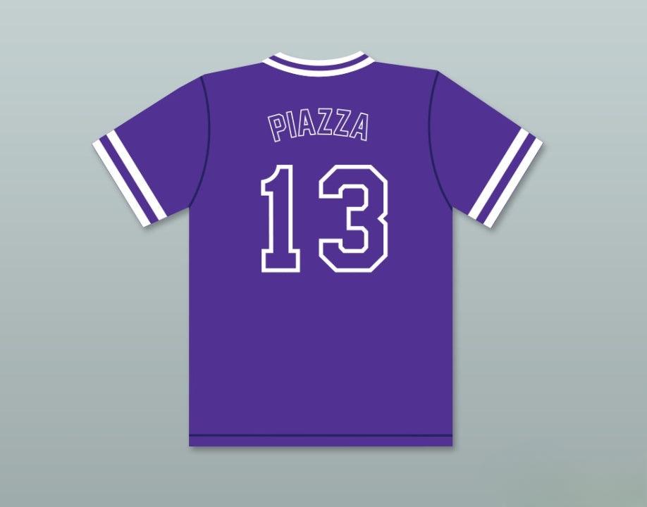 Camiseta de béisbol morada con el número 13 de MIKE PIAZZA y nombre personalizado del equipo de béisbol de secundaria PHANTOMS, 2 costuras dobles, tallas S-6XL