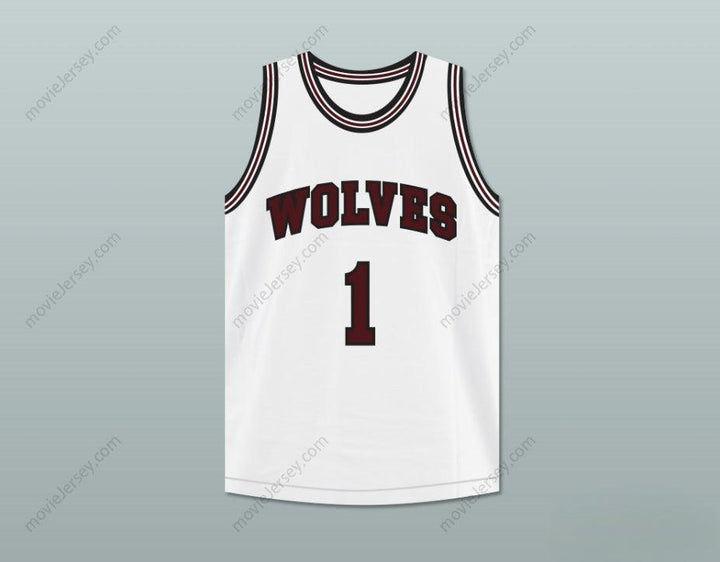 PERSONALIZA Cualquier Nombre Número GIL 1 CAMISETA DE BALONCESTO BLANCA DE PREPARATORIA Top Cosido S-6XL