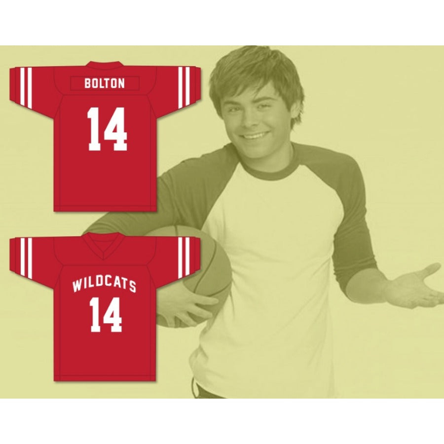 CUSTOM ANY Name Number TROY BOLTON 14 EAST HIGH SCHOOL WILDCATS Football Jersey Top Stitched S-6XL