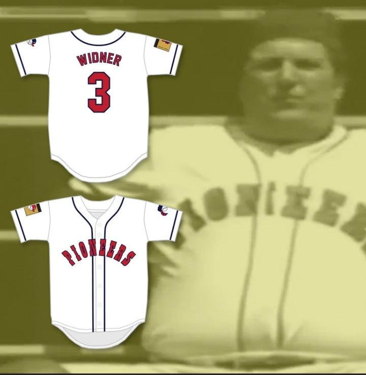 Custom Any Name Number MIKE WIDMER 3 PIONEERS HOME BASEBALL JERSEY HARDBALL SITCOM Top Stitched S-6XL