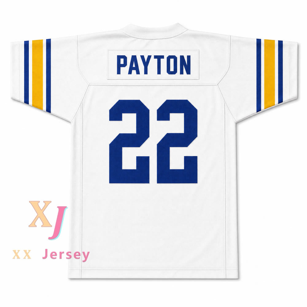 PERSONALIZADO Cualquier Nombre Número WALTER PAYTON 22 COLUMBIA HIGH SCHOOL WILDCATS AZUL CAMISETA DE FÚTBOL Cosida S-6XL