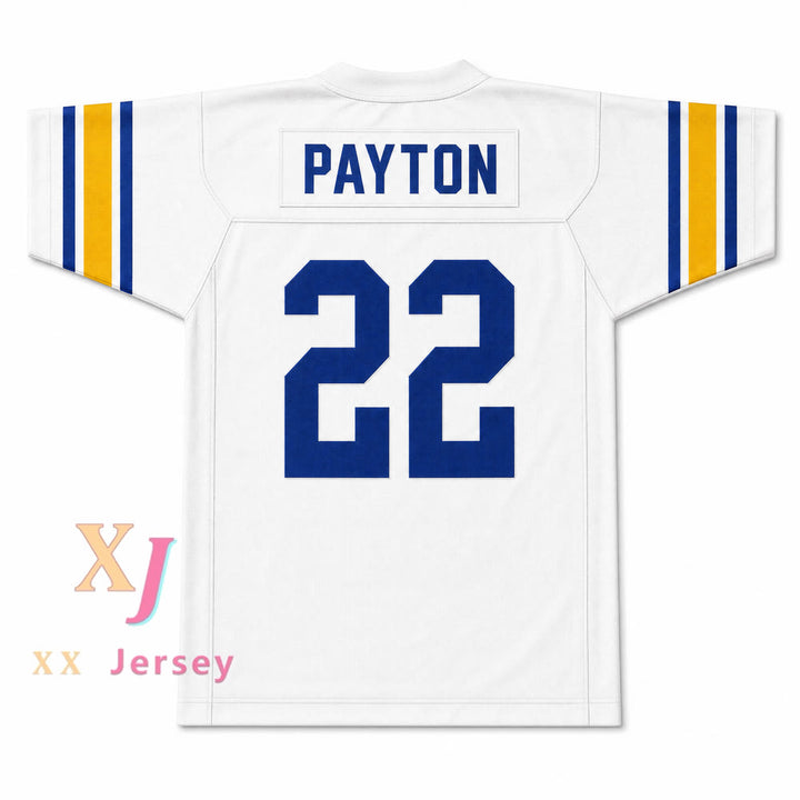 PERSONALIZADO Cualquier Nombre Número WALTER PAYTON 22 COLUMBIA HIGH SCHOOL WILDCATS AZUL CAMISETA DE FÚTBOL Cosida S-6XL