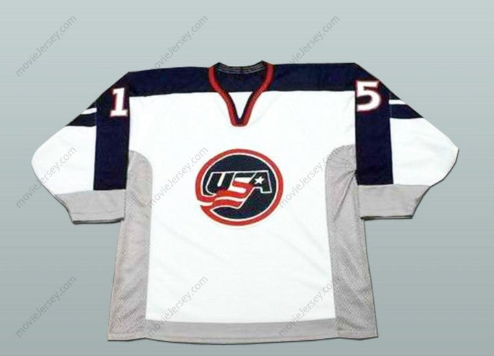 Camiseta de hockey del equipo nacional de EE. UU. Brett Hull 15 con nombre y número personalizados, cualquier jugador o número, cosida, tallas S-6XL