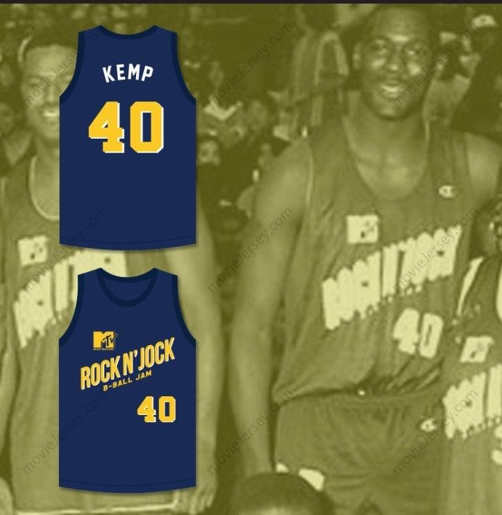 CAMISETA DE BALONCESTO PERSONALIZADA (cualquier nombre y número) SHAWN KEMP 40 VIOLATORS SECOND ANNUAL ROCK N' JOCK B-BALL JAM 1992, Costuras Reforzadas S-6XL