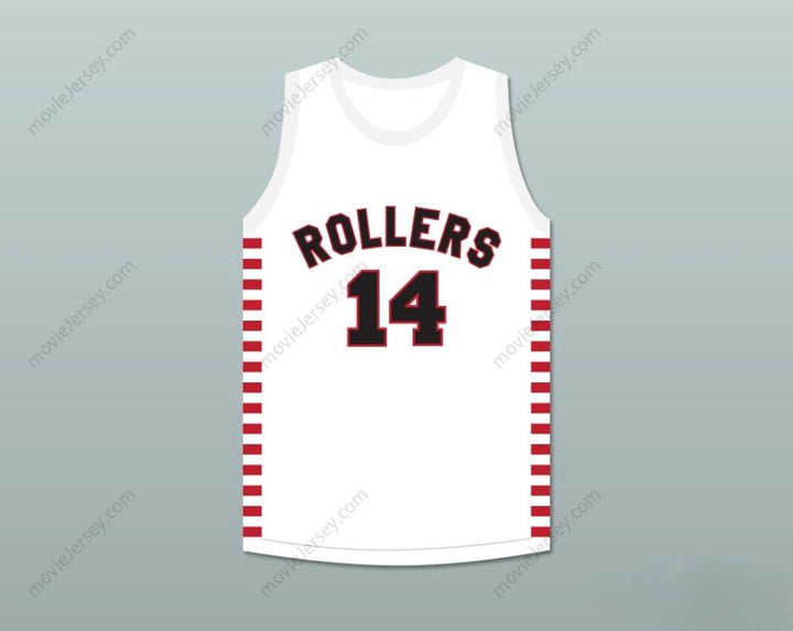 PERSONALIZA Cualquier Nombre Número GEORGE NOSTRAND 14 PROVIDENCE STEAMROLLERS JERSEY BLANCO DE BALONCESTO 2 Cosido Superior S-6XL