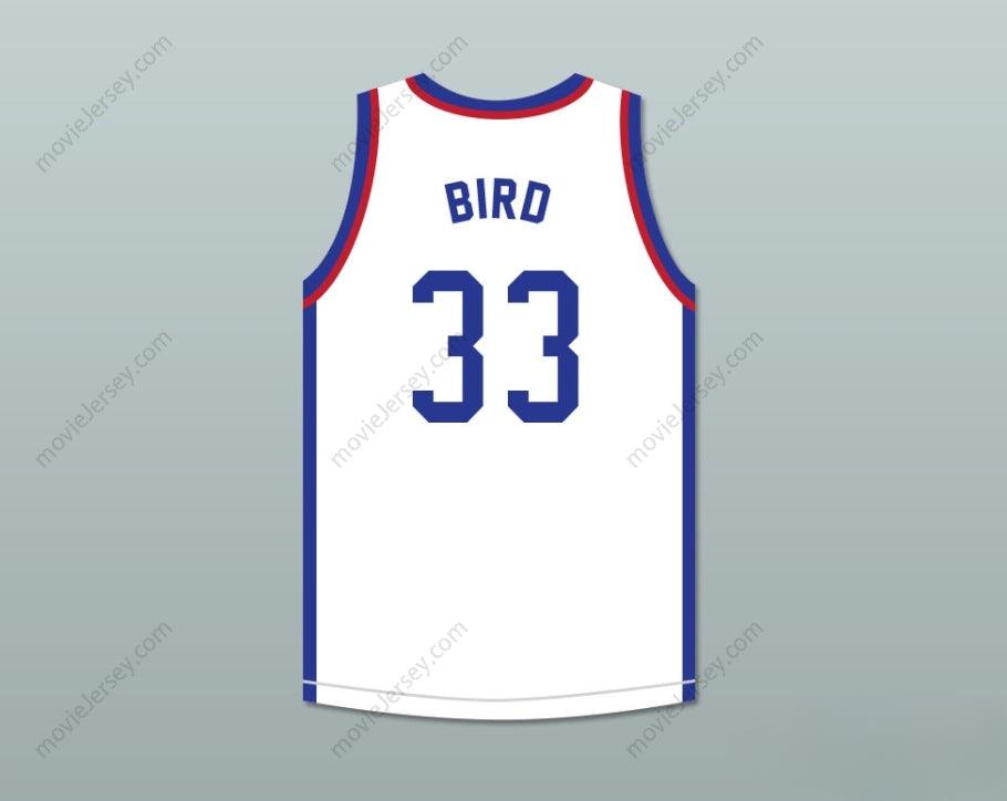 CAMISETA DE BALONCESTO BLANCA "LARRY'S GAME" 1988 EVENTO BENÉFICO, PERSONALIZABLE CUALQUIER Nombre Número LARRY BIRD 33, Bordado Superior S-6XL