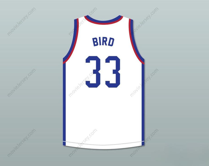 CAMISETA DE BALONCESTO BLANCA "LARRY'S GAME" 1988 EVENTO BENÉFICO, PERSONALIZABLE CUALQUIER Nombre Número LARRY BIRD 33, Bordado Superior S-6XL