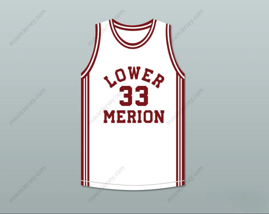 PERSONALIZA CUALQUIER Nombre Número BRYANT 33 CAMISETA DE BALONCESTO BLANCA ACES DE LOWER MERION HIGH SCHOOL 1 Superior Cosida S-6XL