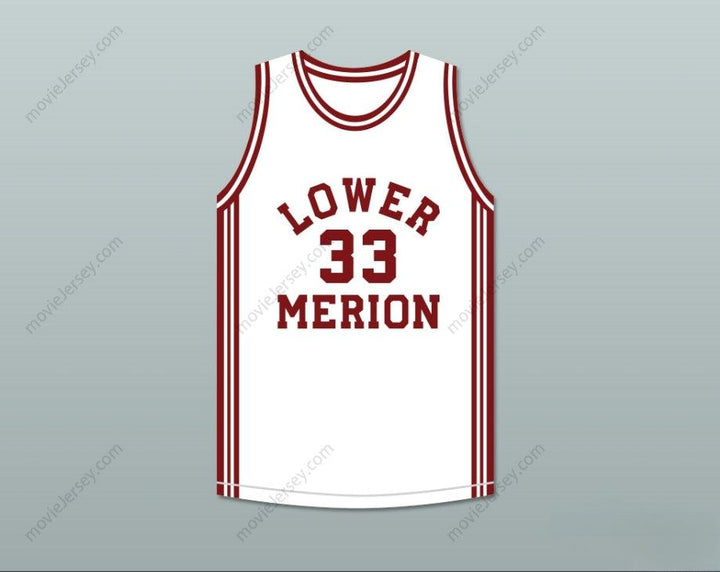 PERSONALIZA CUALQUIER Nombre Número BRYANT 33 CAMISETA DE BALONCESTO BLANCA ACES DE LOWER MERION HIGH SCHOOL 1 Superior Cosida S-6XL