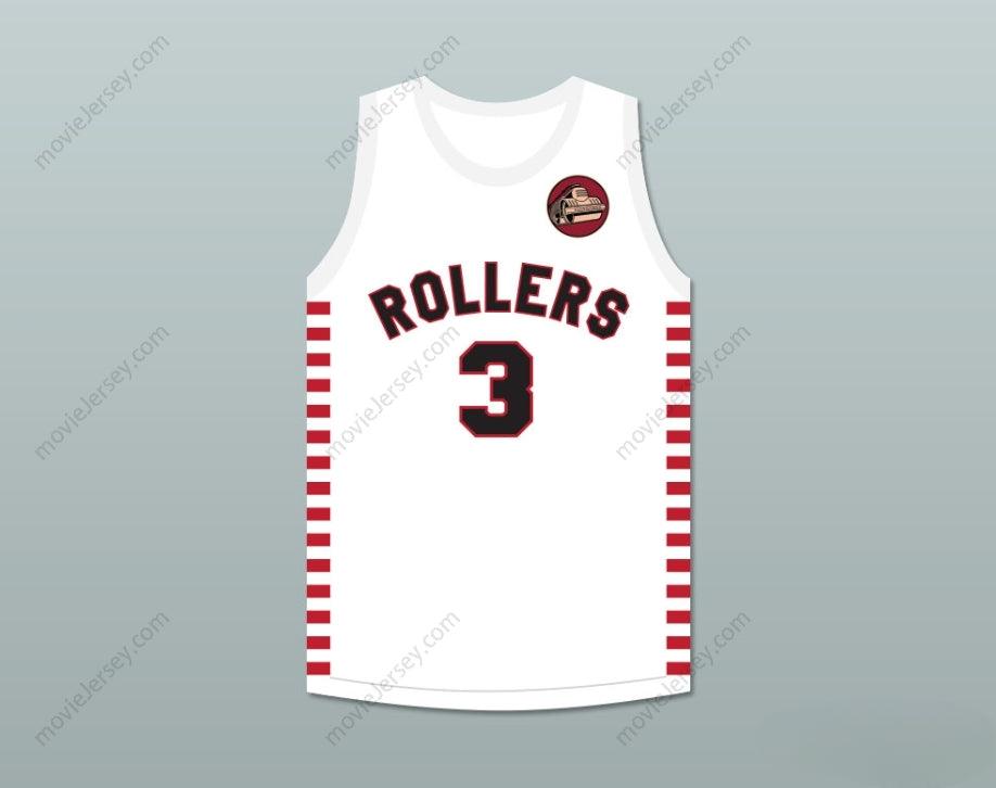 CAMISETA DE BALONCESTO BLANCA PERSONALIZADA DE ERNIE CALVERLEY #3 DE LOS PROVIDENCE STEAMROLLERS CON PARCHE 1 Superior Cosida S-6XL