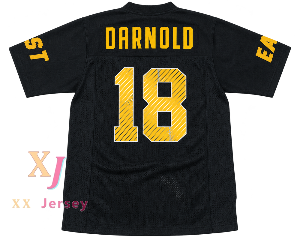 PERSONALIZA CUALQUIER Nombre Número SAM DARNOLD 18 EJÉRCITO DE EE. UU. ESCUELA SECUNDARIA ALL-AMERICAN EAST CAMISETA DE FÚTBOL NEGRA Costuras Reforzadas S-6XL