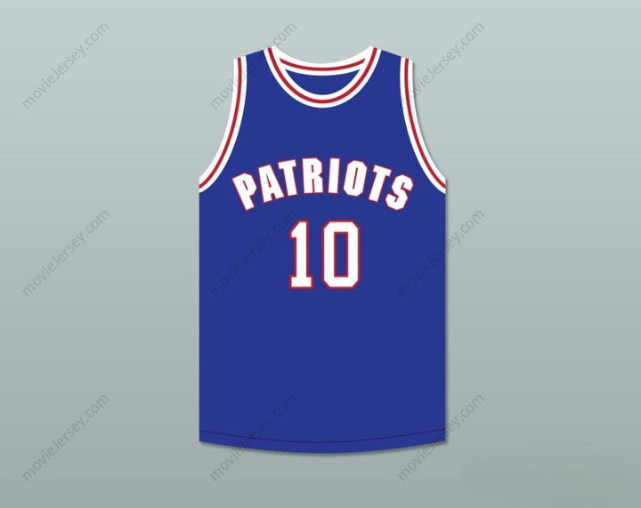 PERSONALIZADO Cualquier Nombre Número JACOB 10 WILL FOSTER HIGH SCHOOL PATRIOTS CAMISETA DE BALONCESTO AZUL LAS ZAPATILLAS ROJAS Confección de alta calidad S-6XL