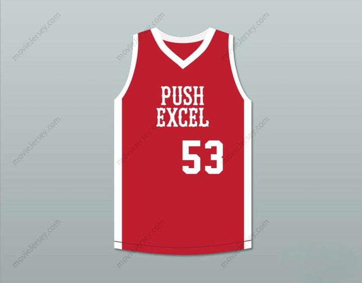 PERSONALIZA cualquier Nombre Número CLIFF LEVINGSTON 53 PUSH EXCEL BALONCESTO CLÁSICO ROJO JERSEY 1985 EVENTO BENÉFICO Costura Superior S-6XL