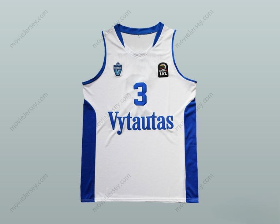 PERSONALIZA CUALQUIER Nombre Número LIANGELO BALL 3 LITUANIA VYTAUTAS BLANCA CAMISETA BALONCESTO Cosida S-6XL