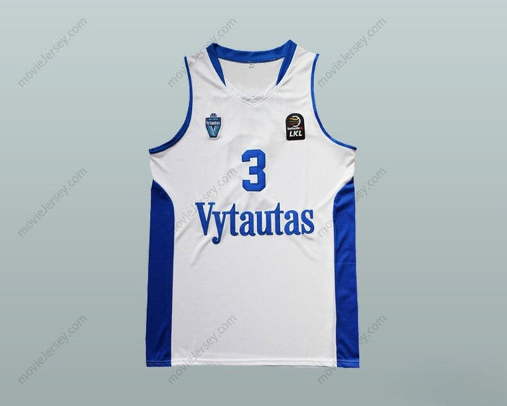PERSONALIZA CUALQUIER Nombre Número LIANGELO BALL 3 LITUANIA VYTAUTAS BLANCA CAMISETA BALONCESTO Cosida S-6XL