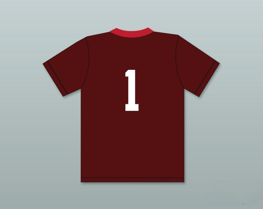 Camiseta de béisbol de REBELS GRANATE DE SECUNDARIA personalizada con el nombre y número que quieras de TREVOR HOFFMAN 1, tallas S-6XL con costuras reforzadas