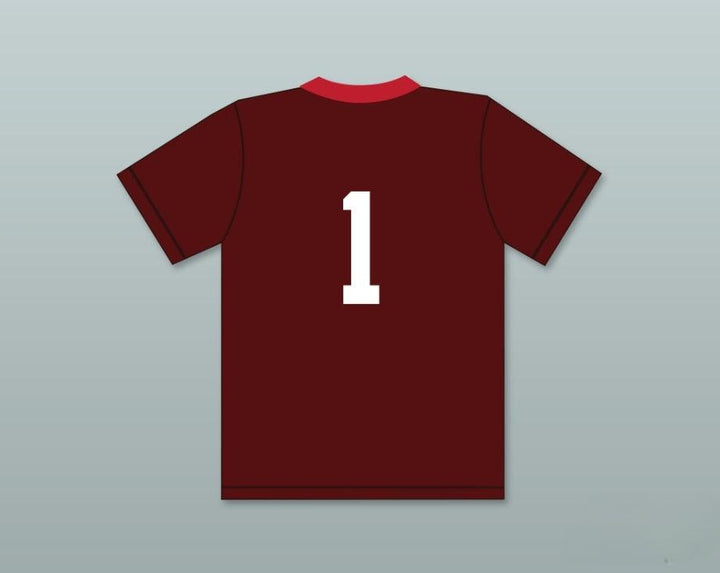 Camiseta de béisbol de REBELS GRANATE DE SECUNDARIA personalizada con el nombre y número que quieras de TREVOR HOFFMAN 1, tallas S-6XL con costuras reforzadas