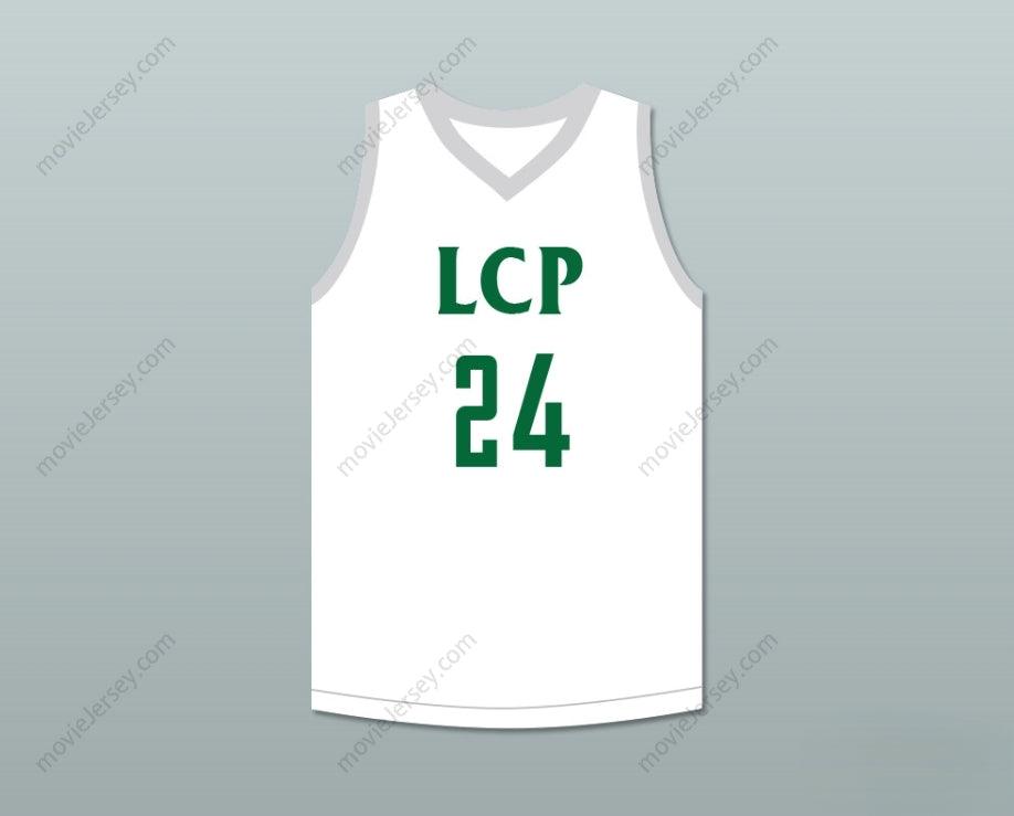 PERSONALIZA CUALQUIER Nombre Número TACKO FALL 24 LIONS CAMISETA BALONCESTO BLANCA Costuras superiores S-6XL