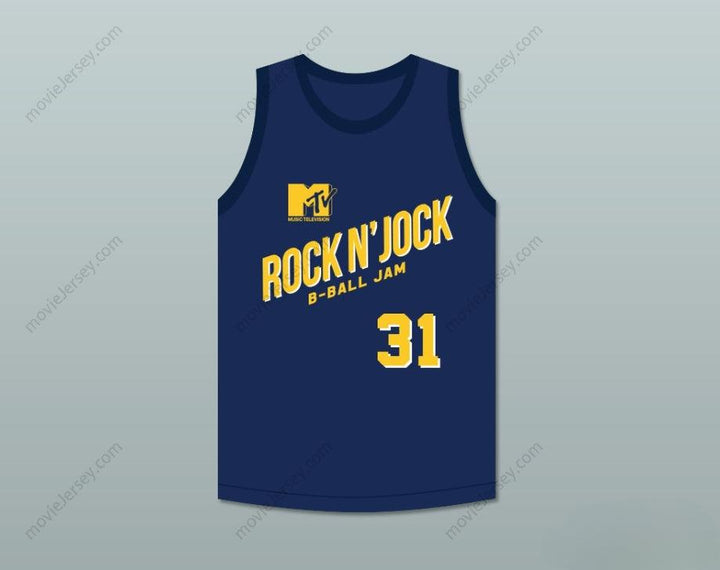 PERSONALIZA CUALQUIER Nombre Número REGGIE MILLER 31 JERSEY BALONCESTO VIOLATORS SEGUNDO ANUAL ROCK N' JOCK B-BALL JAM 1992 Cosido Superior S-6XL
