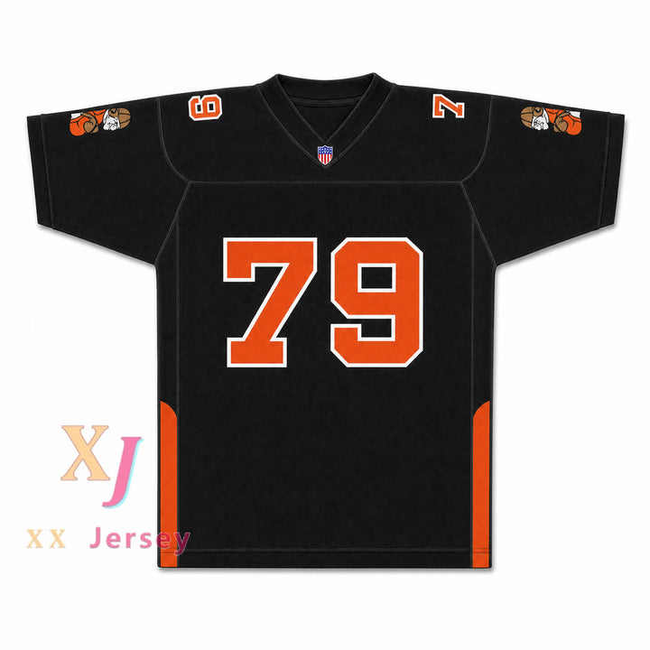 PARCHES PERSONALIZADOS CON CUALQUIER Nombre DIENTES DE NIEBLA ORC Camiseta de fútbol 79 Cosida S-6XL