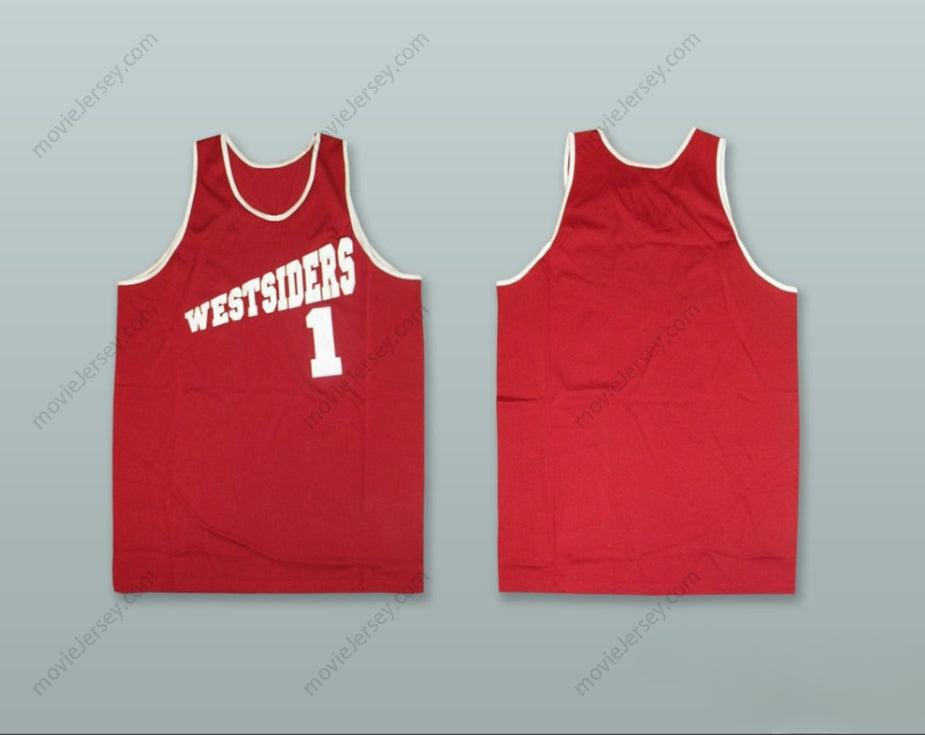 CUSTOM ANY Name Number WESTSIDERS 1 RED RUCKER PARK BASKETBALL JERSEY Top Stitched S-6XL