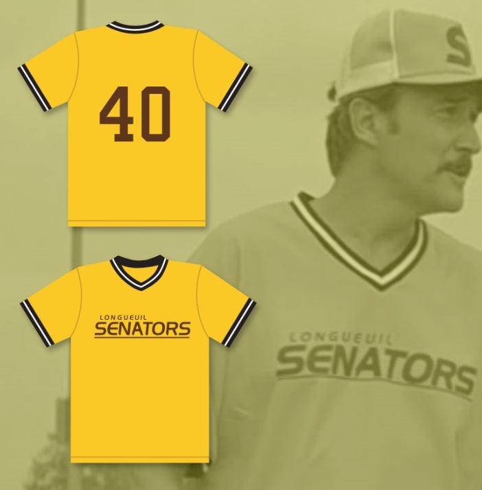 Personalizada Cualquier Nombre Número CARLOS LEAL GINO LAPUE 40 LONGUEUIL SENATORS BEER LEAGUE BASEBALL JERSEY SPACEMAN Costura Superior S-6XL