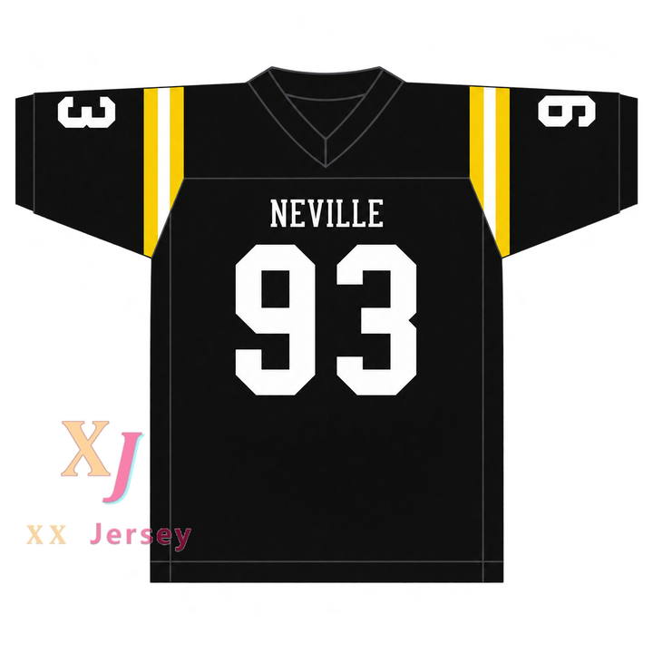Camiseta de fútbol con nombre y número PERSONALIZADOS PHIDARIAN MATHIS 93 de NEVILLE HIGH SCHOOL TIGERS, cosida, tallas S-6XL