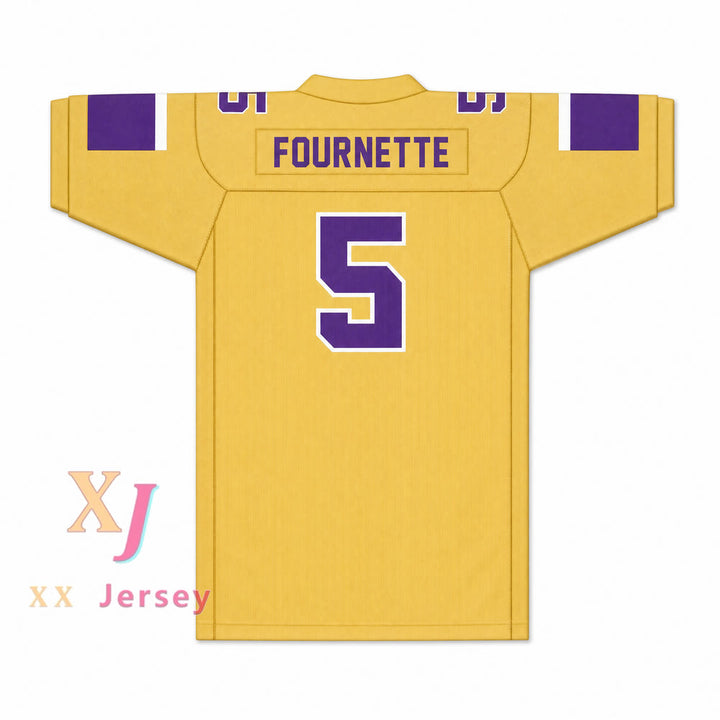 CAMISETA DE FÚTBOL AMERICANA PERSONALIZADA DE LEONARD FOURNETTE, N.º 5, CABALLEROS DE LA ESCUELA SECUNDARIA