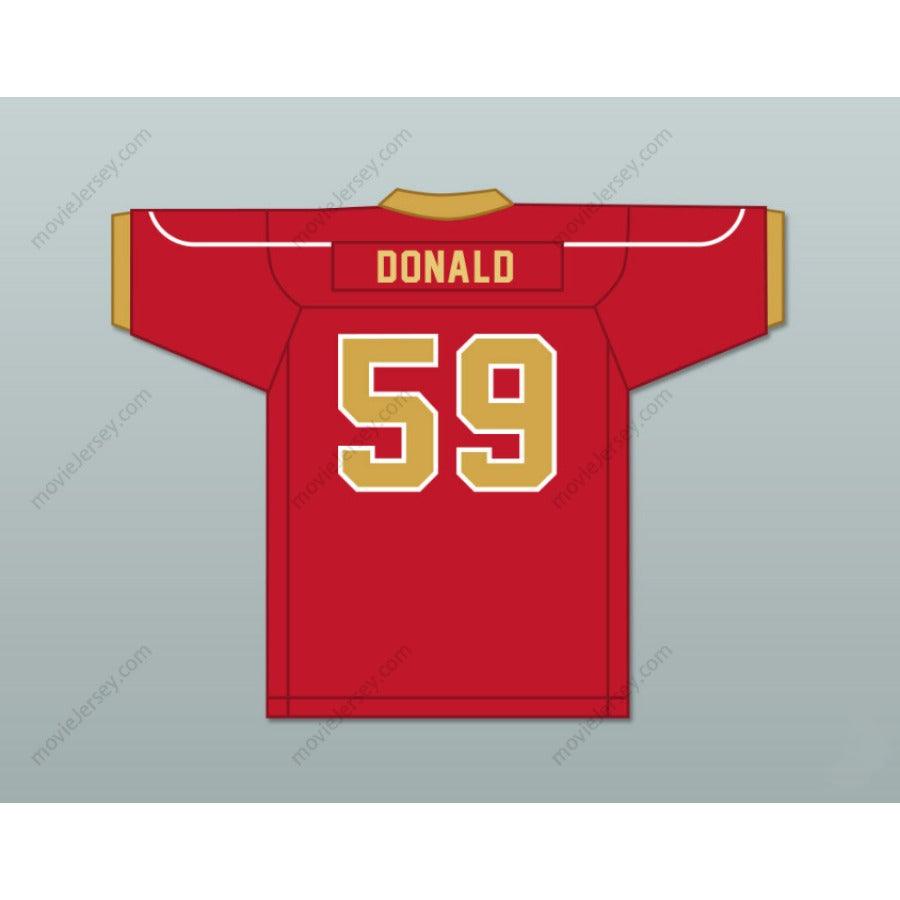 PERSONALIZA CUALQUIER Nombre Número AARON DONALD 59 CAMISETA FÚTBOL AMERICANO PENN HILLS HIGH SCHOOL INDIANS Tallas S-6XL Cosida