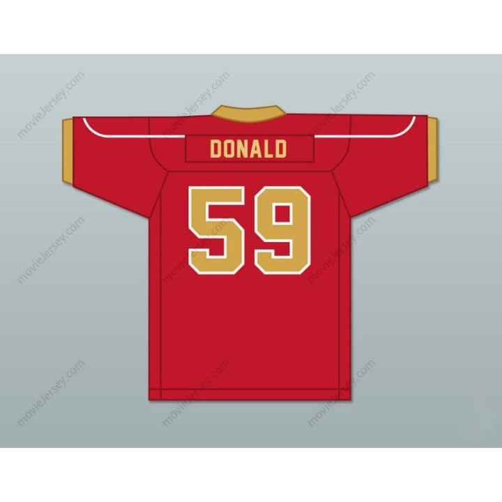 PERSONALIZA CUALQUIER Nombre Número AARON DONALD 59 CAMISETA FÚTBOL AMERICANO PENN HILLS HIGH SCHOOL INDIANS Tallas S-6XL Cosida