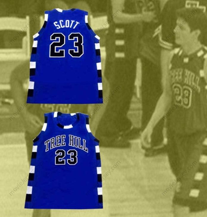 PERSONALIZA Cualquier Nombre Número NATHAN SCOTT 23 ONE TREE HILL RAVENS CAMISETA DE BALONCESTO AZUL CUALQUIER JUGADOR Cosida Tallas S-6XL