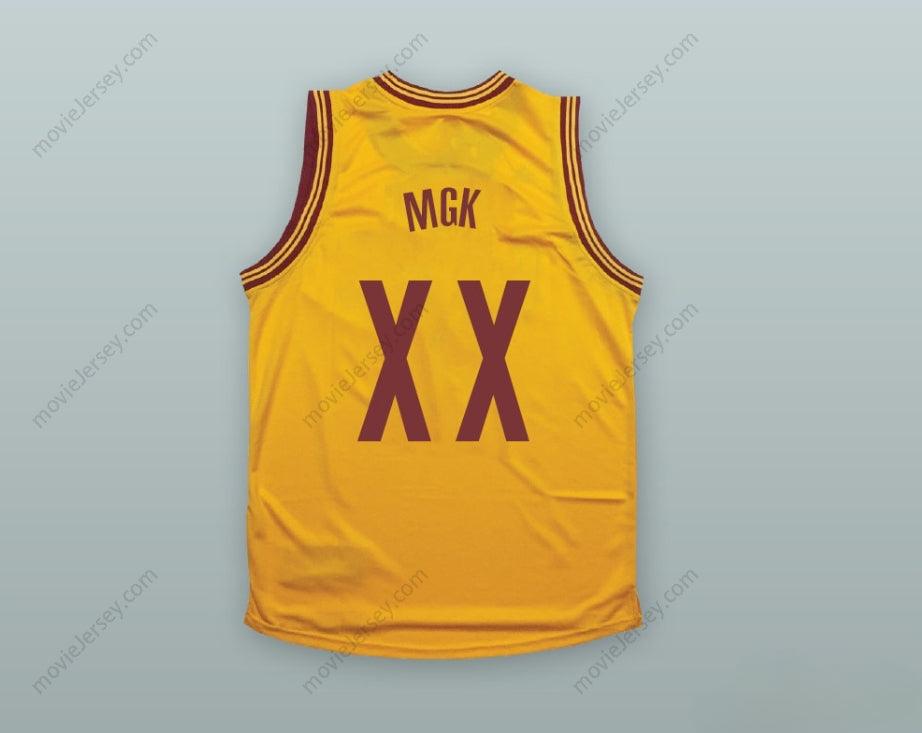 CUSTOM ANY Name Number MGK XX YELLOW BASKETBALL JERSEY Top Stitched S-6XL