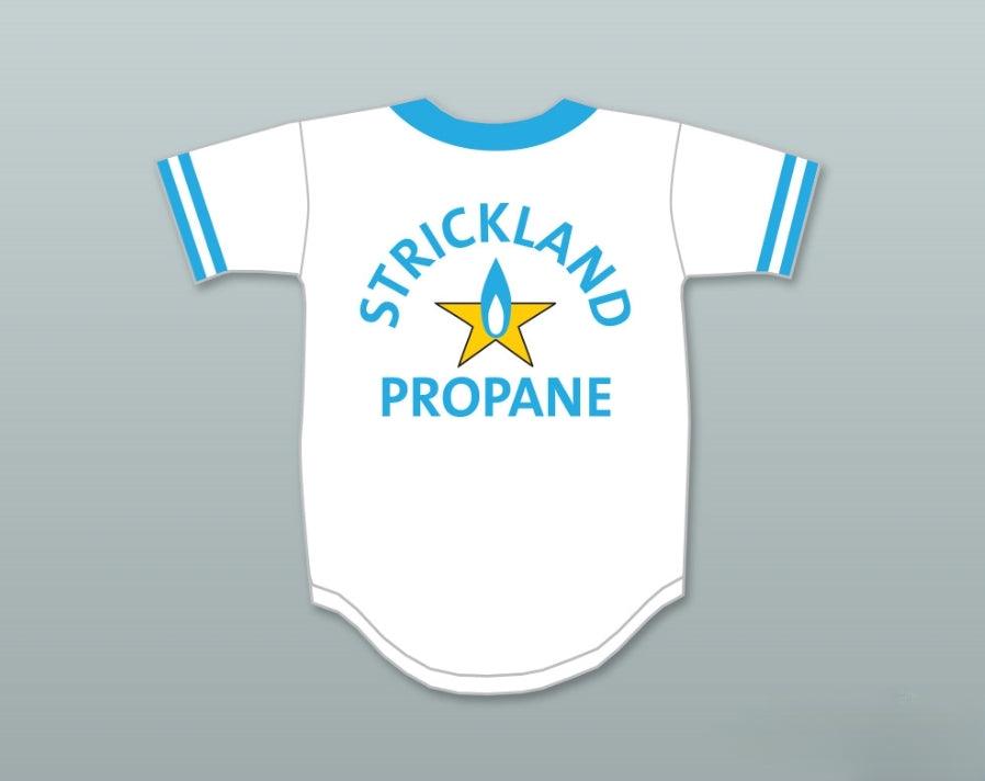 Camiseta de béisbol con nombre y número personalizados LUANNE PLATTER STRICKLAND PROPANE SOFTBALL TEAM con costuras superiores S-6XL