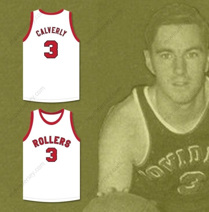 CAMISETA DE BALONCESTO BLANCA PERSONALIZADA CUALQUIER Nombre Número ERNIE CALVERLEY 3 PROVIDENCE STEAMROLLERS 4 Costura Superior Tallas S-6XL
