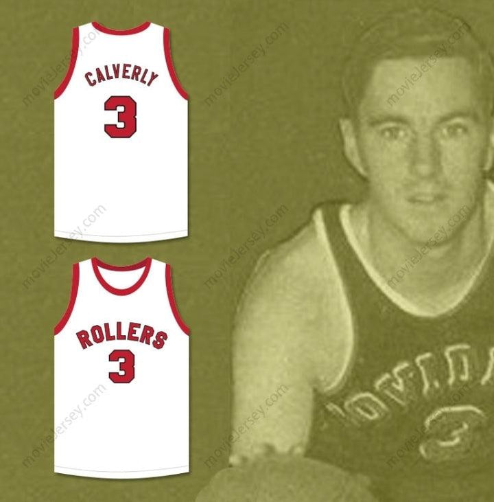 CAMISETA DE BALONCESTO BLANCA PERSONALIZADA CUALQUIER Nombre Número ERNIE CALVERLEY 3 PROVIDENCE STEAMROLLERS 4 Costura Superior Tallas S-6XL