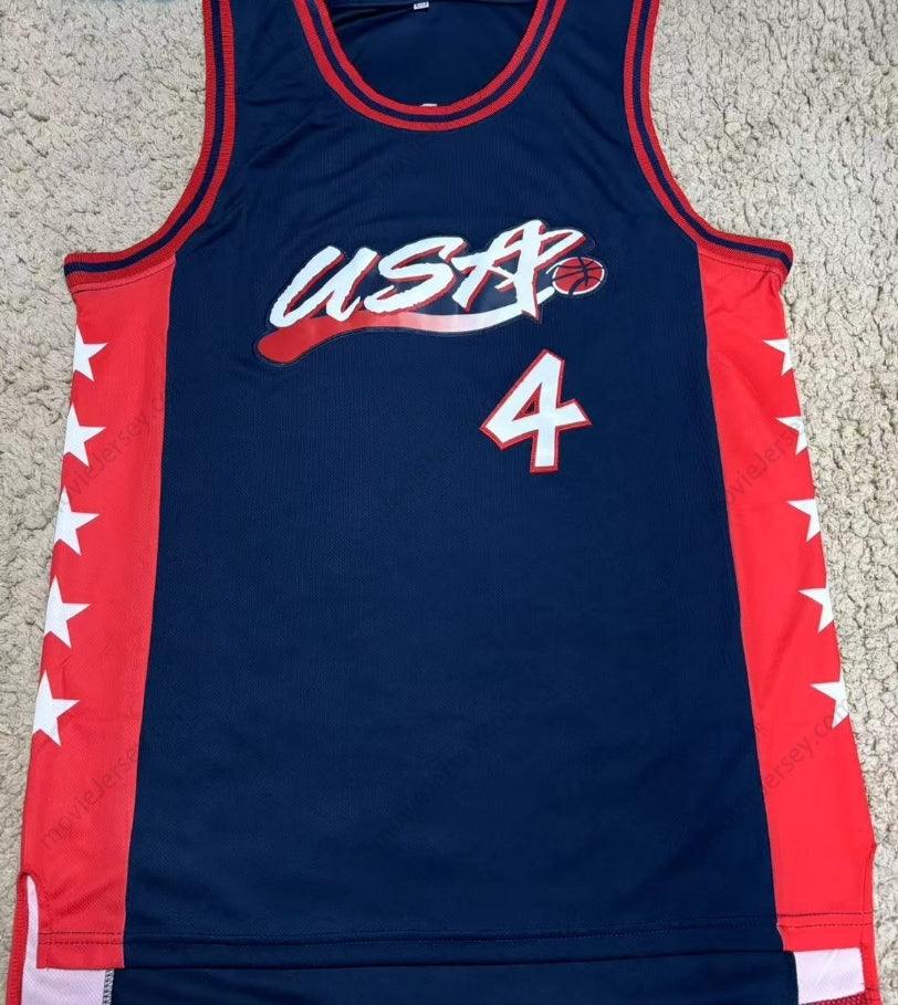 CAMISETA DE BALONCESTO DE VISITANTE DE CHARLES BARKLEY #4 DE ESTADOS UNIDOS DE 1996