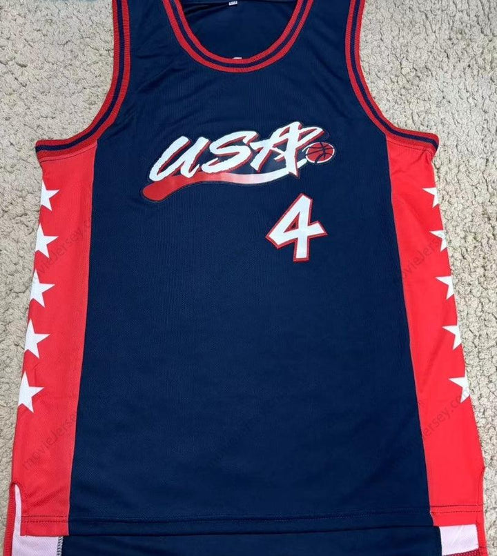 CAMISETA DE BALONCESTO DE VISITANTE DE CHARLES BARKLEY #4 DE ESTADOS UNIDOS DE 1996