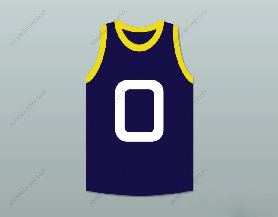 CUSTOM ANY Name Number BLANKO 0 MONSTARS DARK BLUE BASKETBALL JERSEY SPACE JAM Top Stitched S-6XL
