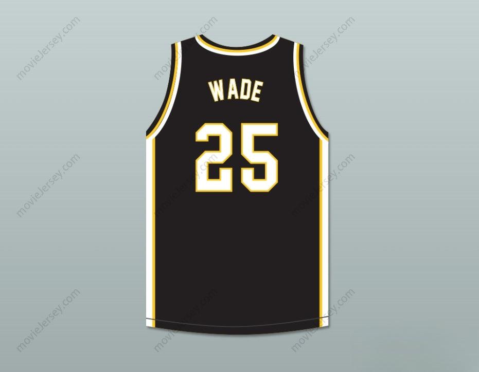 PERSONALIZAR Cualquier Nombre Número DWYANE WADE 25 HAROLD L. RICHARDS HIGH SCHOOL BULLDOGS CAMISETA DE BALONCESTO NEGRA 4 Puntos de Costura S-6XL