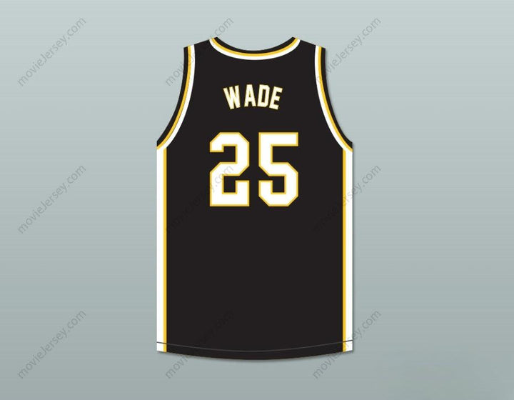 PERSONALIZAR Cualquier Nombre Número DWYANE WADE 25 HAROLD L. RICHARDS HIGH SCHOOL BULLDOGS CAMISETA DE BALONCESTO NEGRA 4 Puntos de Costura S-6XL