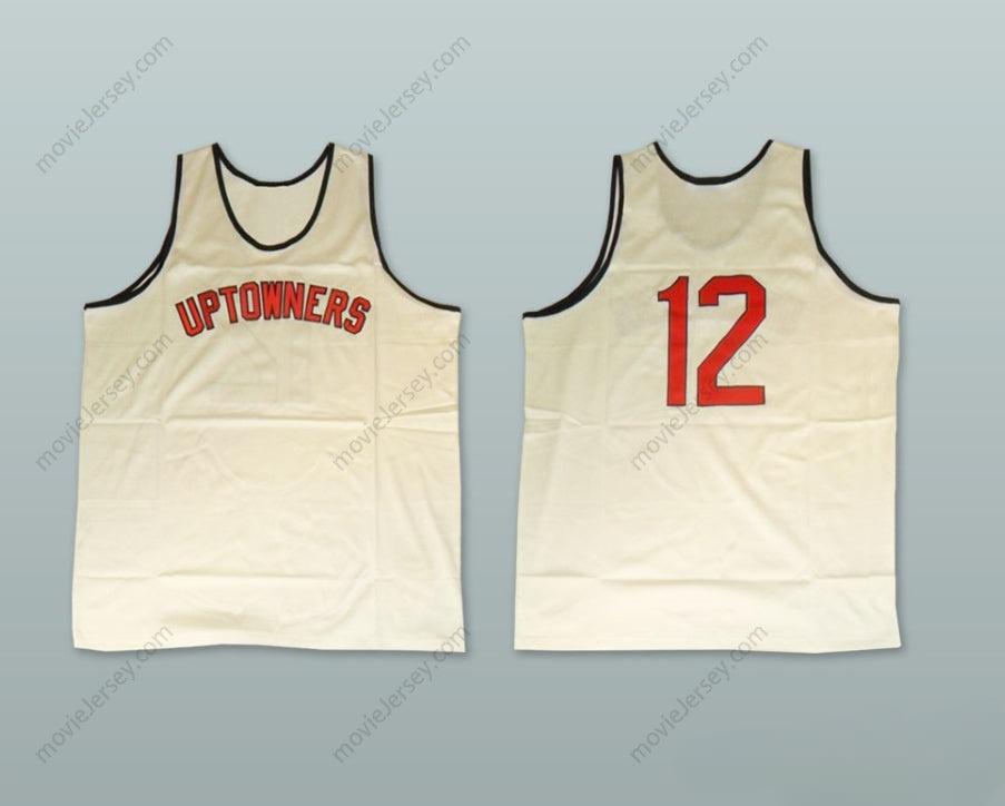 CUSTOM ANY Name Number 1973 RUCKER PARK UPTOWNERS 12 WHITE BASKETBALL JERSEY Top Stitched S-6XL