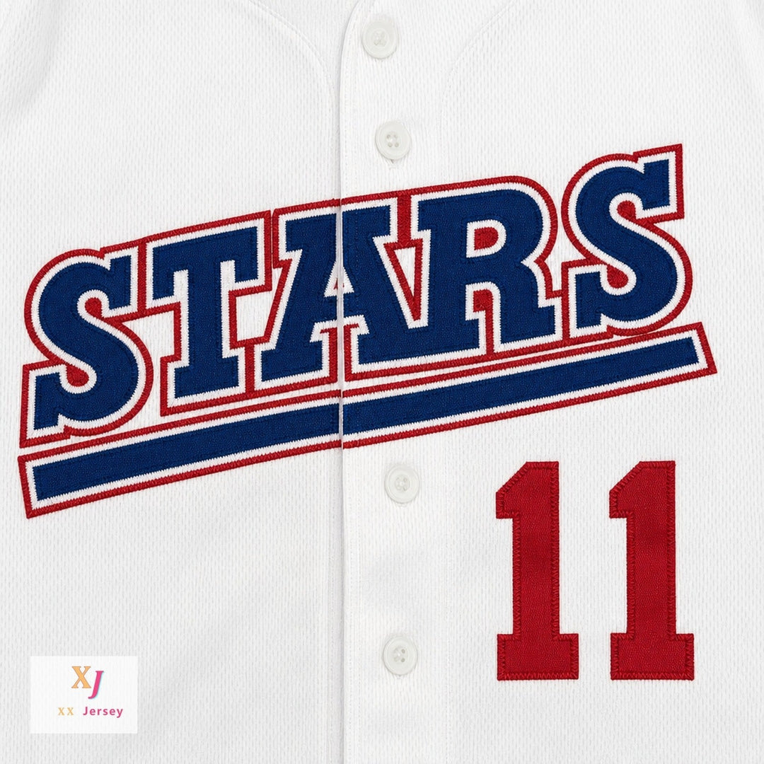 Custom Any Name Number HILO STARS 11  WHITE BASEBALL JERSEY Top Stitched S-6XL
