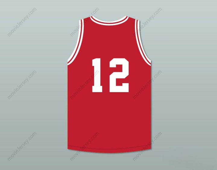 PERSONALIZA Cualquier Nombre Número CAMERON GILES 12 NAVARRO CAMISETA ROJA DE BALONCESTO con Costuras Tallas S-6XL