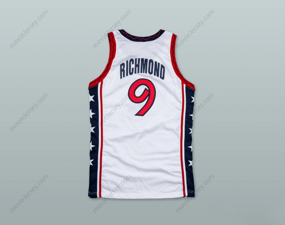 PERSONALIZA CUALQUIER Nombre Número 1996 MITCH RICHMOND 9 EQUIPO DE EE. UU. CAMISETA DE BALONCESTO LOCAL Cosida Tallas S-6XL