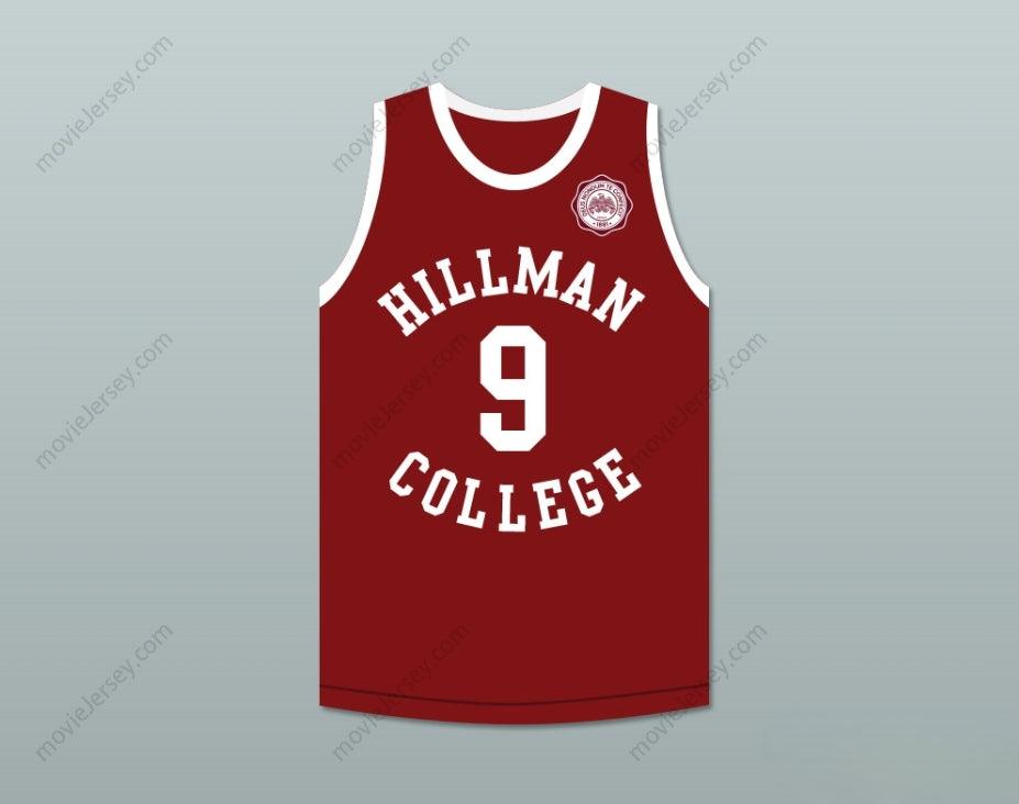 CAMISETA DE BALONCESTO MARRÓN DWAYNE WAYNE 9 HILLMAN COLLEGE CON PARCHE DE ÁGUILA, CUALQUIER Nombre y Número, Costura Superior S-6XL