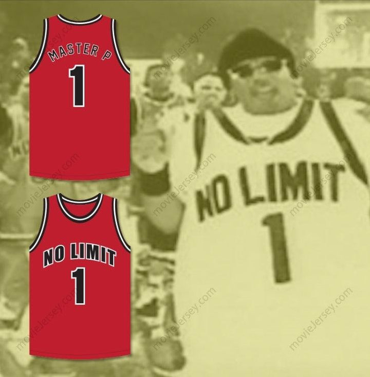 PERSONALIZA Cualquier Nombre Número MASTER P 1 NO LIMIT Camiseta Roja de BALONCESTO Cosida S-6XL