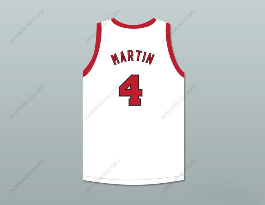 PERSONALIZADO Cualquier Nombre Número DINO MARTIN 4 PROVIDENCE STEAMROLLERS JERSEY DE BALONCESTO BLANCO CON PARCHE 2 Cosido Superior S-6XL